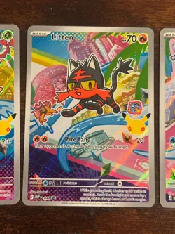 Pokemon First Partner Illustration Collection | Gen 7 Starters Set Of 3 NM Alola - Image 3