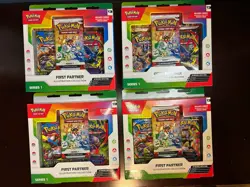 NEW Lot of 4 Pokemon First Partner Illustration Collection Box Series 1 Sealed - Image 1