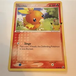 JUMBO Pokemon Torchic 74/109 EX Ruby & Sapphire Regular Basic 50HP Bird Vintage - Image 1