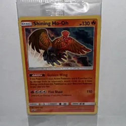 Pokemon Sealed Shining Ho-Oh SM70 Black Star Promo Holo Basic - Image 1