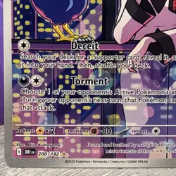 Pokemon TCG Team Rocket's Murkrow 200/182 Destined Rivals Illustration Rare NM - Image 2