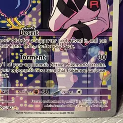 Pokemon TCG Team Rocket's Murkrow 200/182 Destined Rivals Illustration Rare NM - Image 3