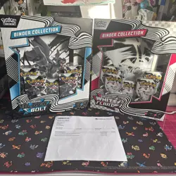 Pokemon TCG Black Bolt Binder Collection & White Flare Binder Collection Sealed - Image 1