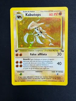 Pokemon Kabutops 9/62 Fossil Rara Holo Prima Edizione Wizards ITA Carte Vintage - Image 1