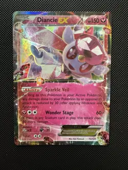 Pokemon XY - Fates Collide 72/124 Diancie EX - Image 1