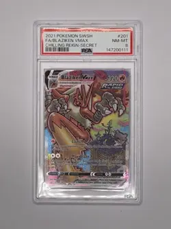 Pokemon TCG Blaziken VMAX Holo Ultra Rare PSA 8 NEAR MINT - Image 1