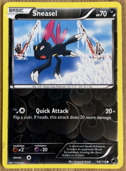 Pokemon - Sneasel 65/116 - Reverse Holo - Plasma Freeze - NM/M - Image 1