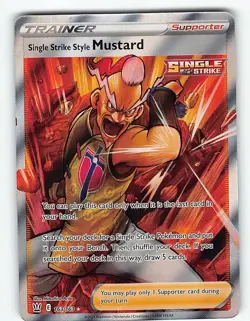 SINGLE STRIKE STYLE MUSTARD 163/163 RARE ULTRA BATTLE STYLES POKEMON NM - Image 2
