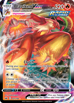 BLAZIKEN VMAX 021/198 HOLO RARE VMAX CHILLING REIGN POKEMON HOLO NM - Image 1