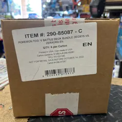 Pokemon TCG V Battle Deck Bundle Box Zeraora vs Deoxys FACTORY SEALED CASE of 6 - Image 1