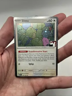 Ditto 132/165 Cosmos Holo Prize Pack Stamped Series 6 Pokemon TCG 151 Mew - Image 3