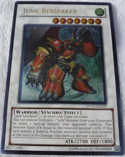 Yugioh 1x Junk Berserker EXVC-EN037 Ultimate Rare 1st Edition Lightly Played - Image 2