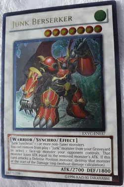 Yugioh 1x Junk Berserker EXVC-EN037 Ultimate Rare 1st Edition Lightly Played - Image 4