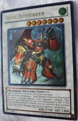 Yugioh 1x Junk Berserker EXVC-EN037 Ultimate Rare 1st Edition Lightly Played - Image 5