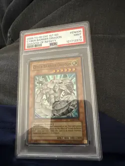 CYBER BARRIER DRAGON PSA 9 1st ED MINT Yu-Gi-Oh! Super Rare 2006 SOI-EN006 - Image 1