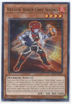 Yu-Gi-Oh! - Battlin' Boxer Chief Second - LD10-EN033 - Rare - 1st Ed- NM/M - NEW - Image 1