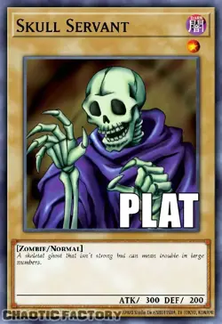 YUGIOH RA04-EN110 Skull Servant Platinum Secret Rare 1st Edition NM - Image 1