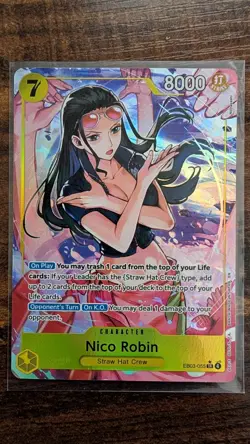 One Piece Nico Robin SR Alt Art AA EB03-055 Heroines edition English - Image 1