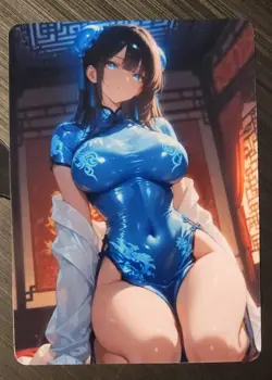 Girl # 23 Oppai Goddess Story Full Art Glossy Anime Trading Card Waifu TCG ACG - Image 1