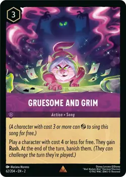 DISNEY LORCANA TCG - Rise of the Floodborn Gruesome & Grim Rare 62/204 - Image 1