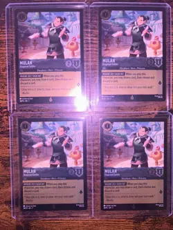 4x DISNEY PARK EXCLUSIVE - Mulan - Disguised Soldier Lorcana PROMO 38/P3 - Image 2