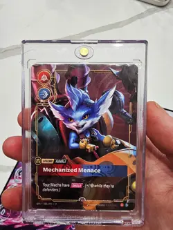 Riftbound Plated Metal Rumble Mechanized Menace Prize Wall Card - Image 3