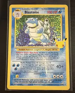 Pokemon Blastoise 2/102 Base Set Holo Rare Holo 100 HP Card - Image 1