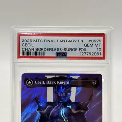 Cecil, Dark Knight (Borderless) (Surge Foil) Final Fantasy MTG PSA 10! - Image 2
