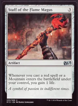 Staff of the Flame Magus - 233 Regular not foil MTG M15 - Image 1