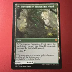 Turntimber Symbiosis/Serpentine Wood 215/280 Regular Mythic Zendikar Rising MTG - Image 2