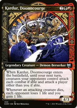 X 1 Kardur, Doomscourge Showcase NM-M Kaldheim 216 MTG Magic The Gathering - Image 1