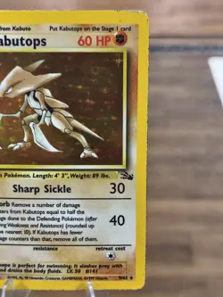 Pokemon TCG Kabutops 9/62 Fossil Holo MP Free Shipping! - Image 4