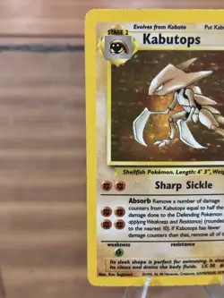 Pokemon TCG Kabutops 9/62 Fossil Holo MP Free Shipping! - Image 5