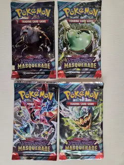 4x Pokemon TCG Scarlet And Violet Twilight Masquerade Booster Packs New Sealed - Image 1