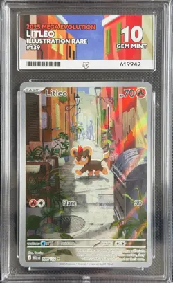 Pokemon Cards ACE 10 Litleo 139/132 Mega Evolution Illustration Rare - Image 1
