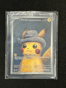 PIKACHU VAN GOGH WITH GREY FELT HAT SVP EN 085 PROMO POKEMON CARD-SEALED 1 CARD. - Image 1