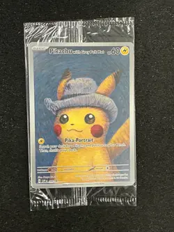 PIKACHU VAN GOGH WITH GREY FELT HAT SVP EN 085 PROMO POKEMON CARD-SEALED 1 CARD. - Image 3