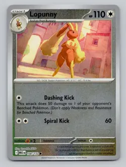 Reverse Holo Lopunny 108/132 Common ME01: Mega Evolution Pokemon - Image 1
