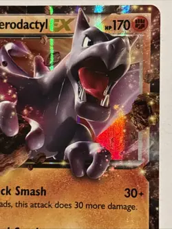 Aerodactyl EX XY97 XY Holo Pokemon TCG LP-MP Scratch On Face. - Image 3