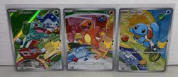 2026 Pokemon 30th First Partner Promos Set Charmander, Squirtle, Bulbasaur NM - Image 1
