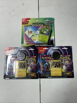 Pokemon TCG Lot of 3 - Prismatic Evolutions Tech Sticker Collection & Blisters - Image 1