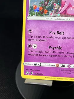 Pokemon TCG Espeon SWSH174 SWSH Black Star Promos Swirled NM - Image 5