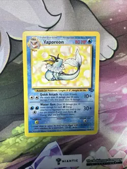 Pokemon TCG Vaporeon Jungle 28/64 Rare 1999 Wizards Base Set Non Holo - Image 1
