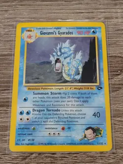 Giovanni's Gyarados 5/132 Gym Challenge Holo Vintage Pokemon TCG WOTC LP - Image 1