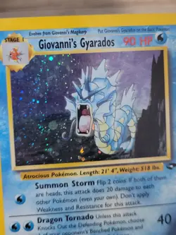 Giovanni's Gyarados 5/132 Gym Challenge Holo Vintage Pokemon TCG WOTC LP - Image 2