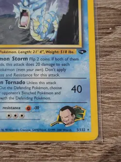 Giovanni's Gyarados 5/132 Gym Challenge Holo Vintage Pokemon TCG WOTC LP - Image 5