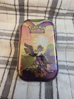 Pokemon TCG Scarlet & Violet – Shrouded Fable Fezandip Mini Tin - Factory Sealed - Image 1