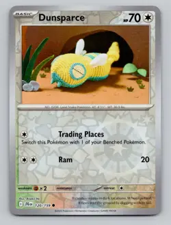 Reverse Holo Dunsparce 120/159 Common SV09: Journey Together Pokemon - Image 1