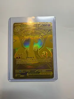 Mega Charizard X ex Gold Hyper Rare 130/094 Pokemon Phantasmal Flames English - Image 3