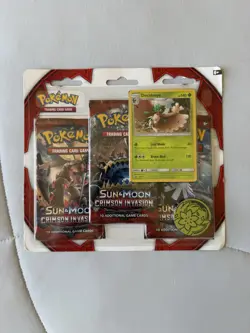 Pokemon Sun and Moon Crimson Invasion TCG 3 Pack Blister - Decidueye - Image 1